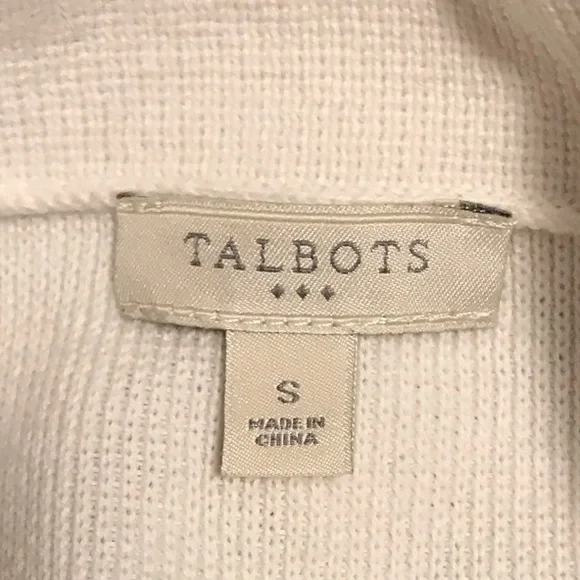 Talbots Crisp White 100% Cotton Coatigan Blazer with Button Detail - Picture 2 of 6